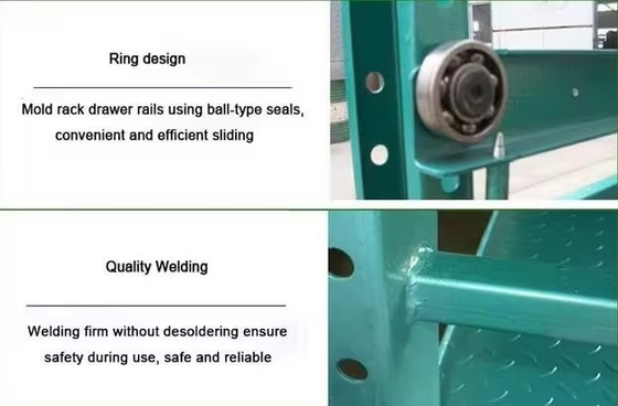 500-2000kg/layer Blue/Orange/Grey Steel Mould Racking Easy Assembly with 2-5 Layers