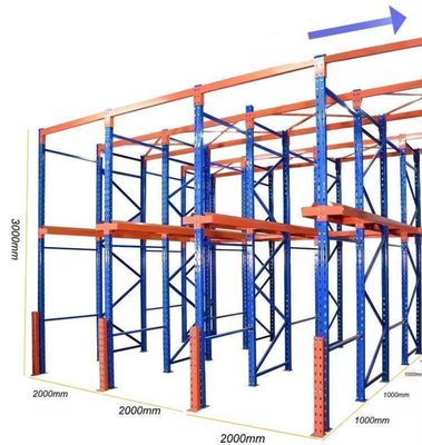 FILO Access Type Drive In Pallet Racking High Density For Warehouse Storage